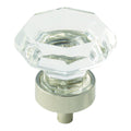 Amerock Traditional Classics Knob 1-5/16" Diameter, Clear/Polished Nickel