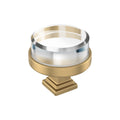 Amerock Glacio Knob  Clear/Champagne Bronze 1-1/2" Diameter Round