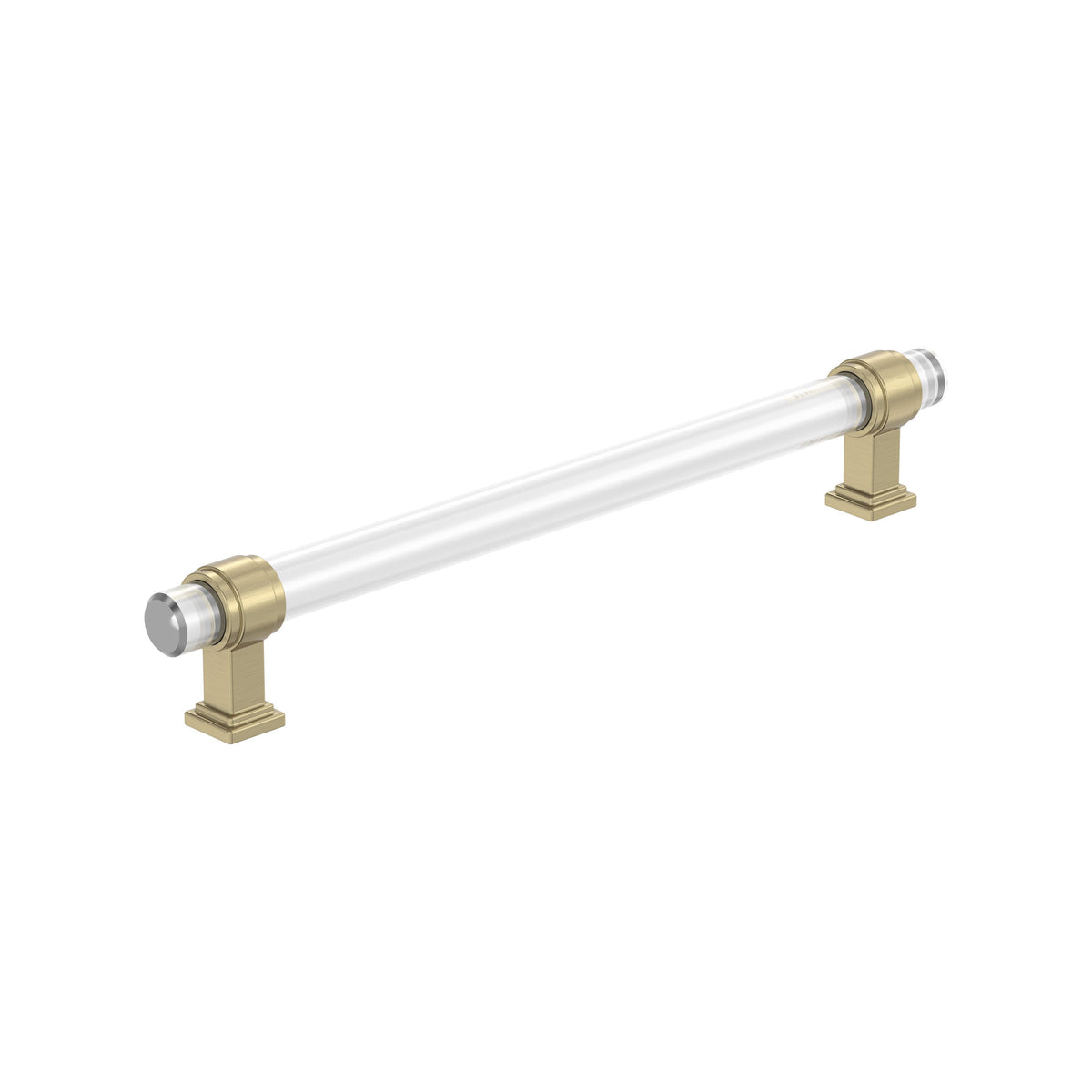 Amerock Glacio Pull Clear/Golden Champagne 8 in. Center-to-Center