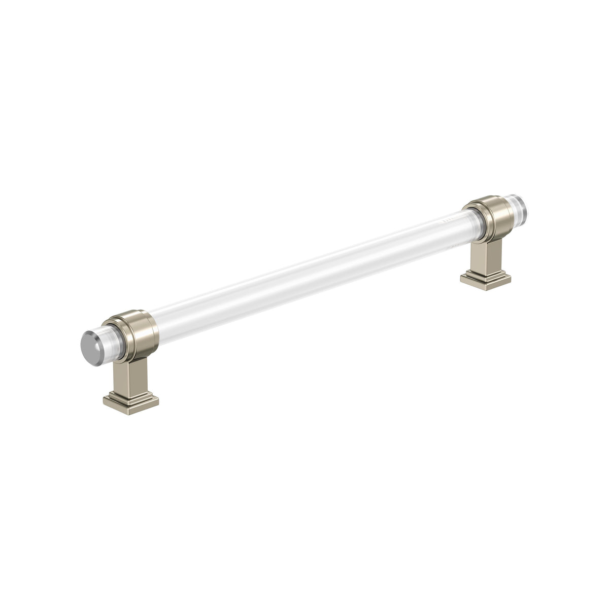 Amerock Glacio Pull Clear/Polished Nickel 8 in. Center-to-Center