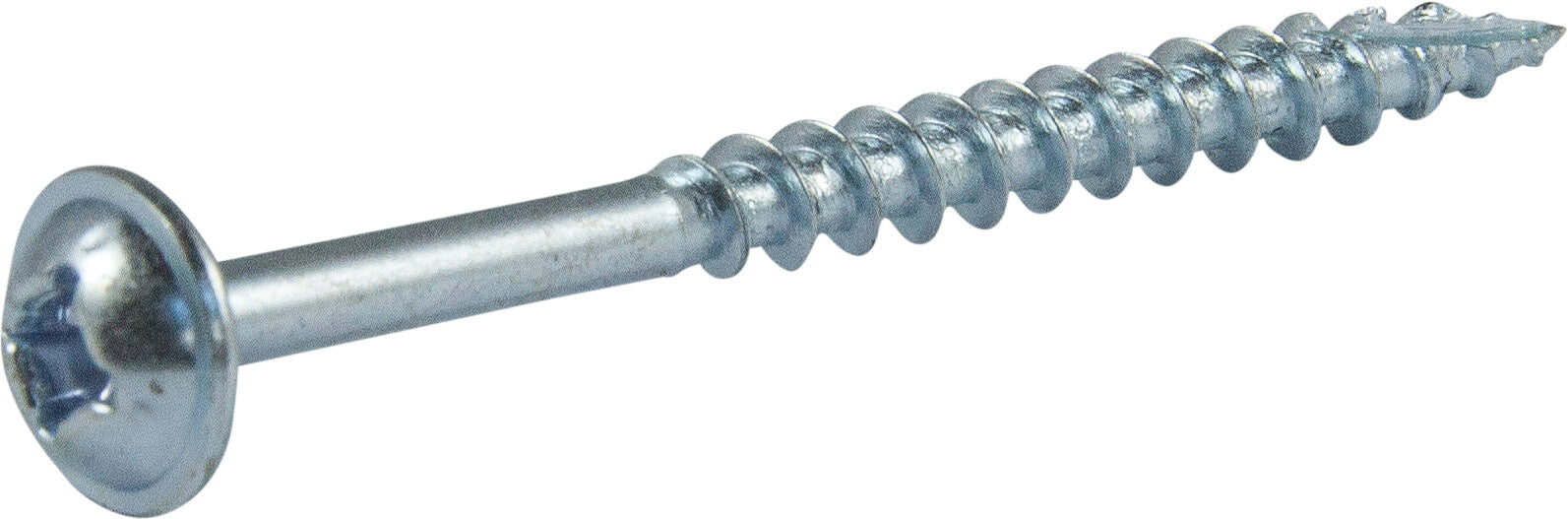 #8 Phillips Round Washer Screw Coarse Thread Type 17 Point Zinc, Multiples of 100  1-1/2"