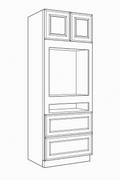 Combo Oven Cabinet 33 W X 84 H X 24 D - Timeless Shaker by TA Cabinetry