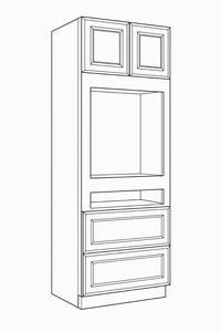 Combo Oven Cabinet 33 W X 84 H X 24 D - Doric by TA Cabinetry