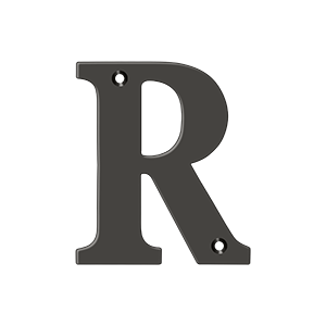 Deltana 4 in. Residential Letter R Oil Rubbed Bronze Letter R