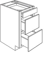 3 Drawers Base Cabinet 30 W X 34-1\2 H X 24 D - Timeless Shaker by TA Cabinetry