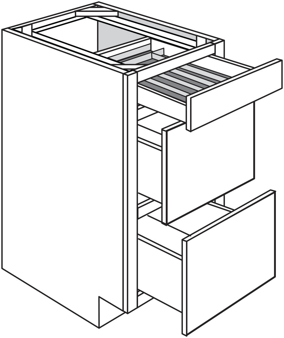 Base 3 Drawer w\ Cutlery Tray 18 W X 34-1\2 H X 24 D - Dover by JSI