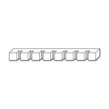 Large Bead and Barrel (Repeats 5), 1 3/4''w x 7/8''d Resin