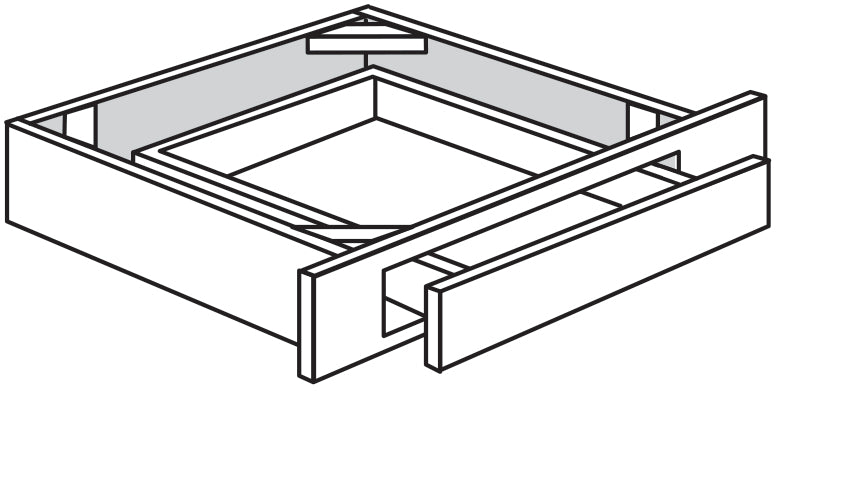 Vanity Knee Drawer 30 W X 4 H X 21 D (Pre-Assembled) - Dover by JSI