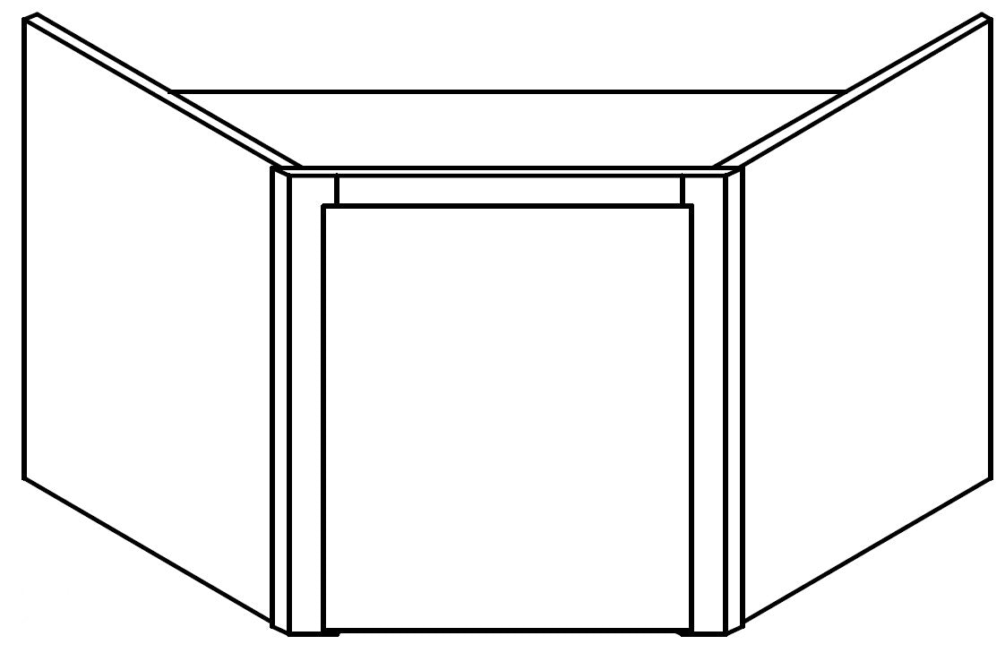 Diagonal Wall Garage Door 24 W X 18 H X 12 D - Rainier Paint by Legend