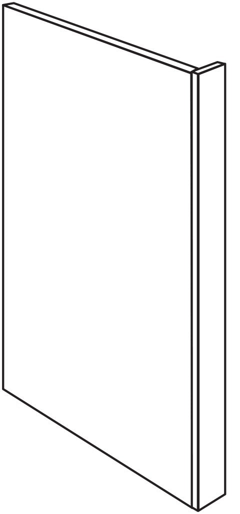 Dishwasher End Panel 3 W X 34-1\2 H X 24 D - Regal Oak by Horning