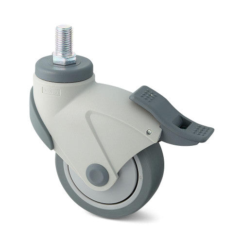 Dual Brake System Caster Threaded Bolt Type With Brake M16 x 2