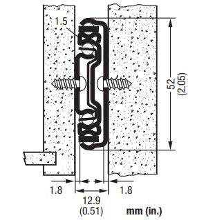 Fulterer Full Extension Slide With 1" Overtravel 12" Length