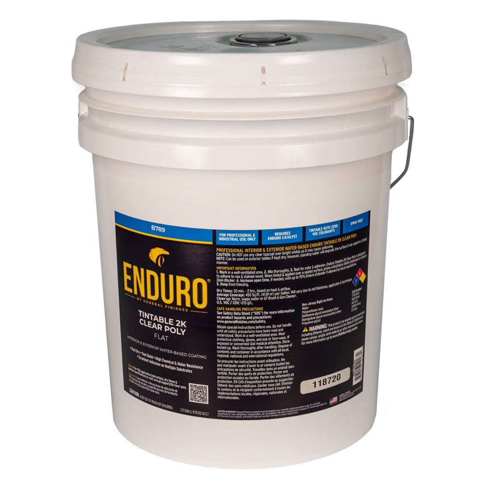 Enduro 2K Clear Poly, Flat, 5-Gallon