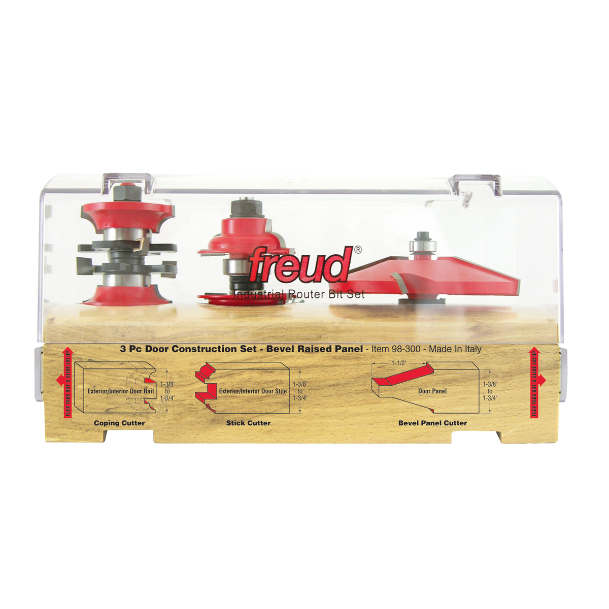 Freud 3 Piece Quadra-Cut Door Construction Bit Set 99-267 & 99-515 Bits