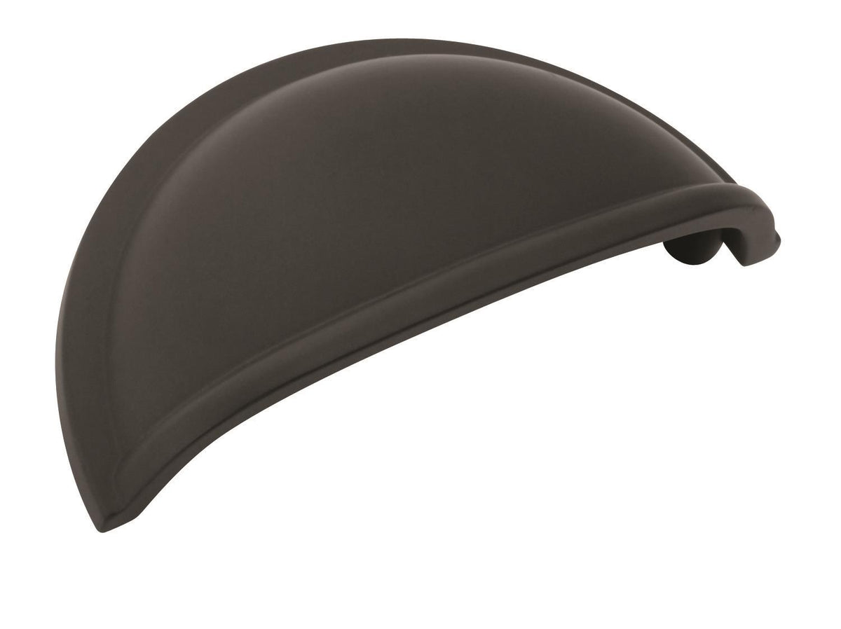 Amerock Cup Pull Matte Black 3 in. Center-to-Center