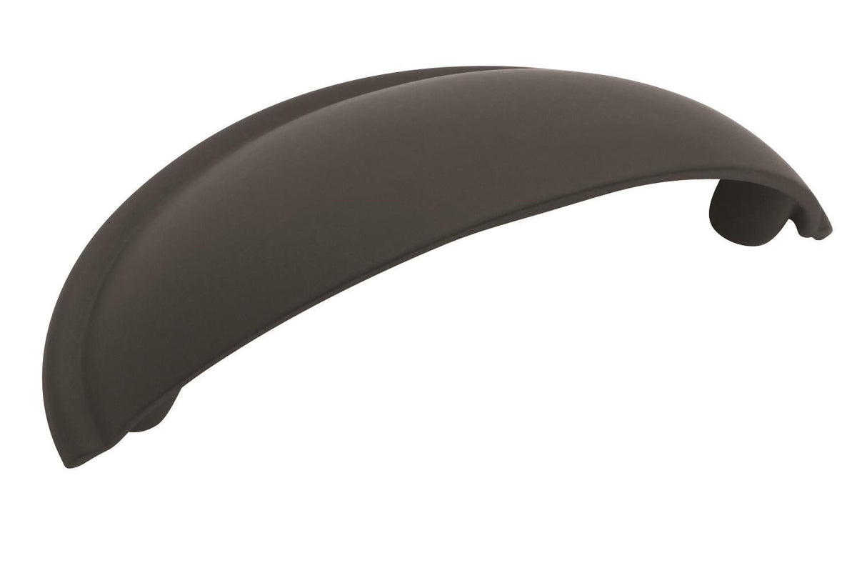 Amerock Cup Pull Matte Black 2-1/2 in. Center-to-Center