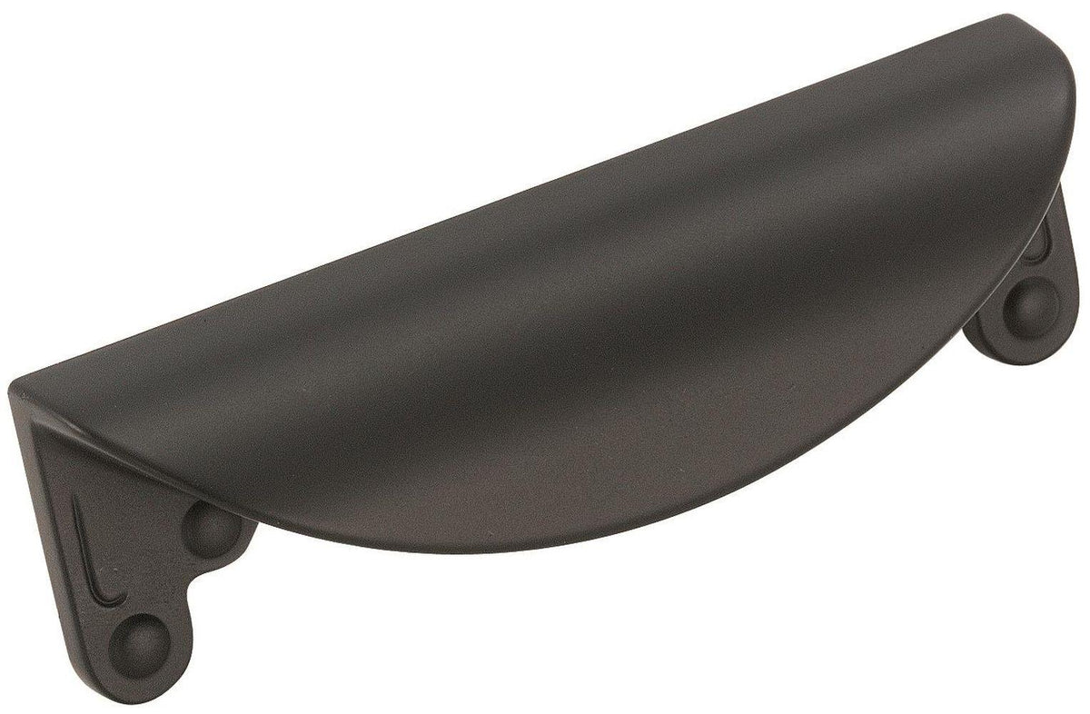 Amerock Inspirations Cup Pull 3 in. Center-to-Center, Matte Black