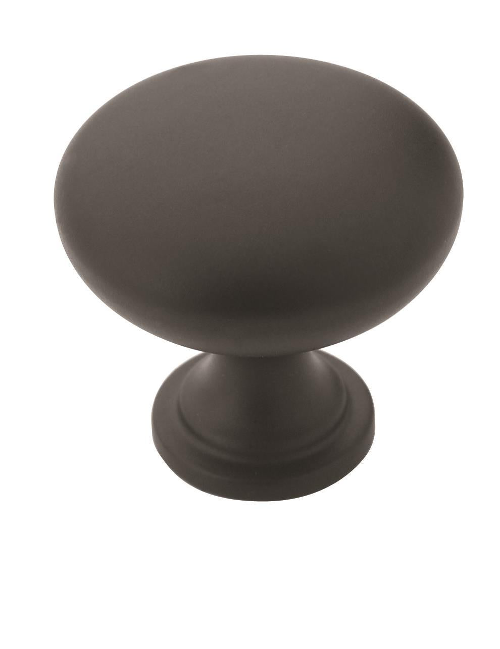 Amerock Knob Edona, Matte Black, 1-1/4"