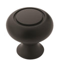 Amerock Everyday Heritage Mushroom Knob Matte Black 1-1/4" Diameter