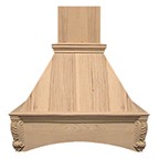 VMI Arched Corbel Hood 36" Width Hickory