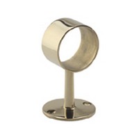 Lavi Flush Center Short Rail Post for 1 in. Tubing Polished Brass