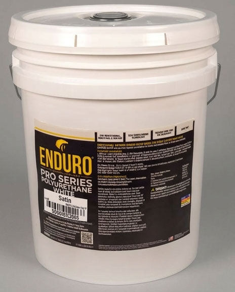 Enduro Pro Series White Polyurethane, Satin, 5-Gallon