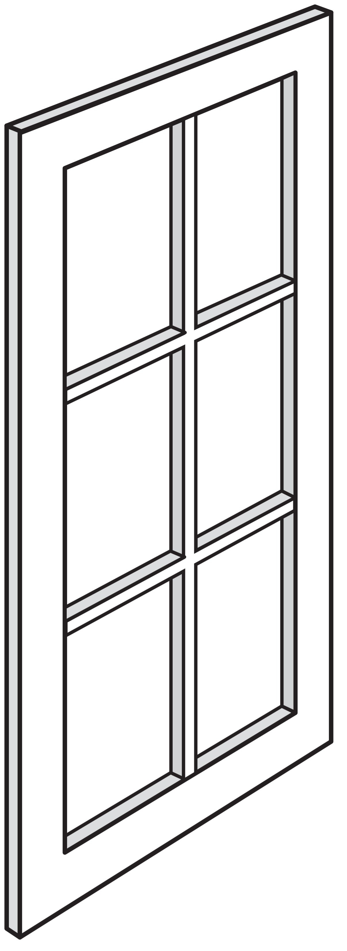 Mullion Door for WDC2430 glass not included - Regal Oak by Horning