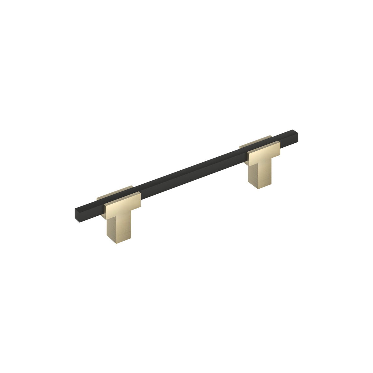 Amerock Urbanite Pull Golden Champagne/Matte Black 5-1/16 in. Center-to-Center