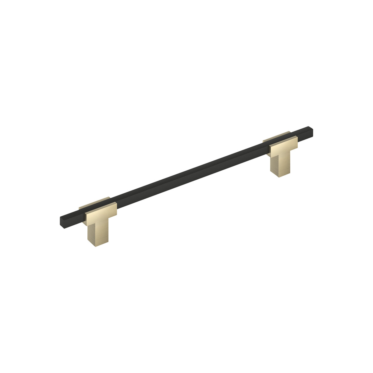 Amerock Urbanite Pull Golden Champagne/Matte Black 7-9/16 in. Center-to-Center