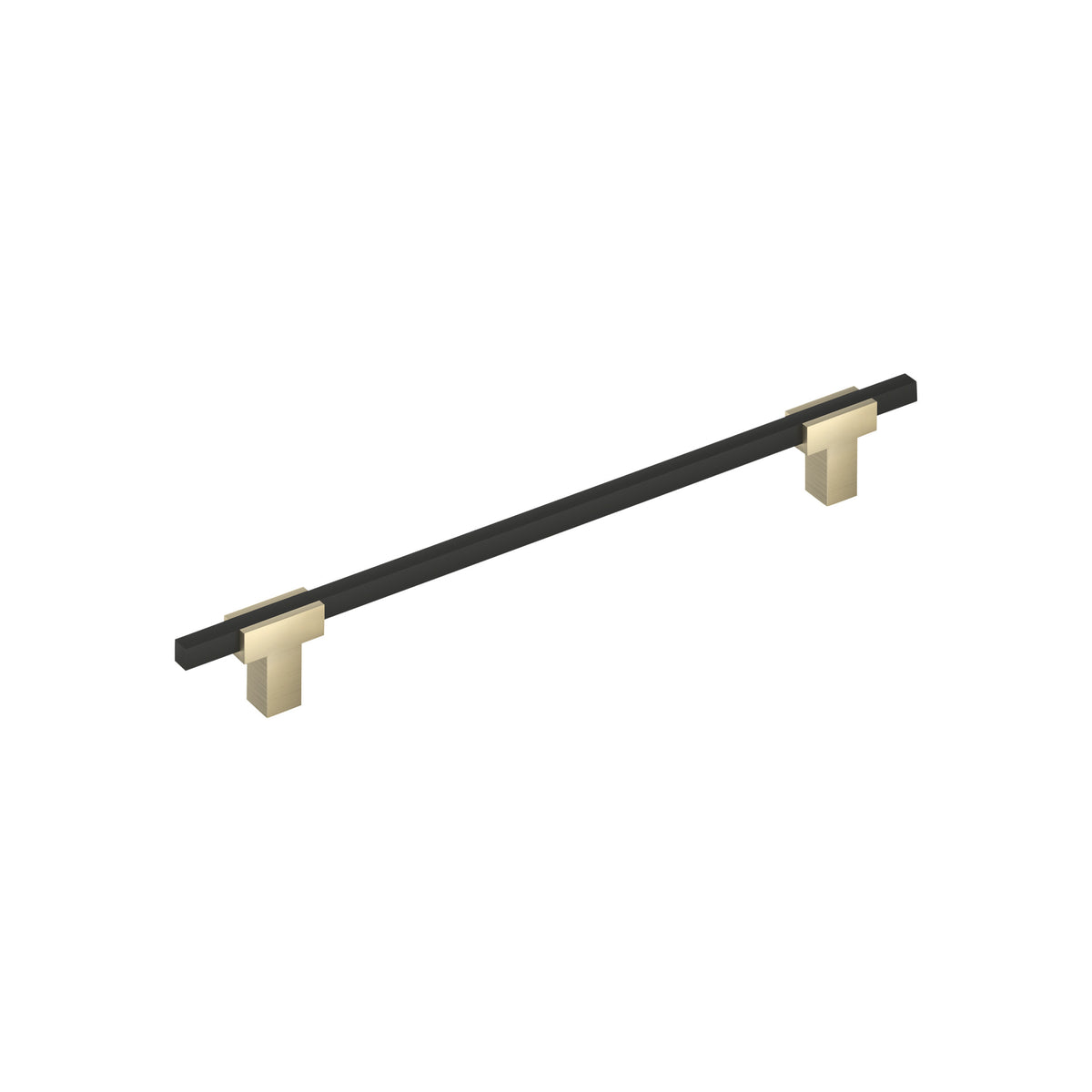 Amerock Urbanite Pull Golden Champagne/Matte Black 8-13/16 in. Center-to-Center