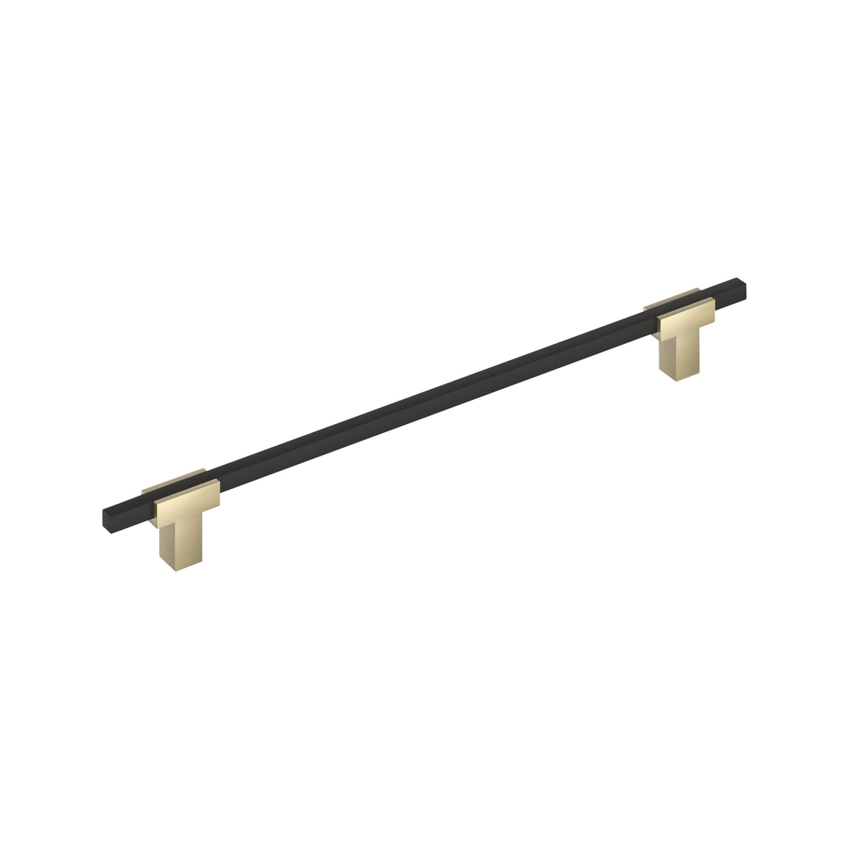Amerock Urbanite Pull Golden Champagne/Matte Black 10-1/16 in. Center-to-Center