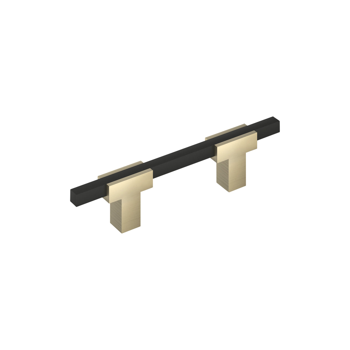Amerock Urbanite Pull Golden Champagne/Matte Black 3 in. Center-to-Center