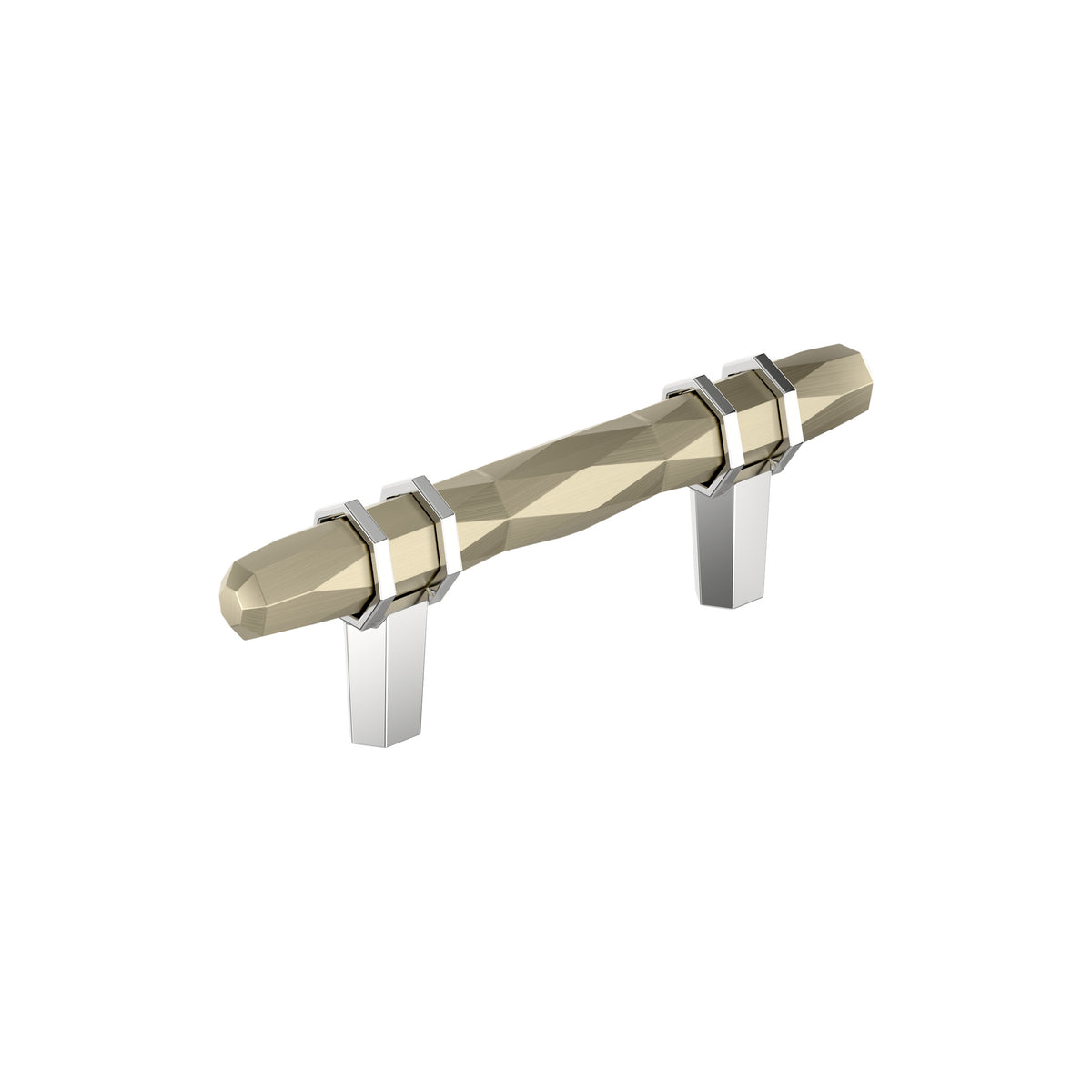 Amerock London Pull Golden Champagne/Polished Chrome 3 in. Center-to-Center