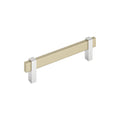 Amerock Mulino Pull Golden Champagne/Polished Chrome 5-1/16" Center to Center