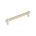 Amerock Mulino Pull Golden Champagne/Polished Chrome 7-9/16" Center to Center