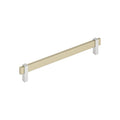 Amerock Mulino Pull Golden Champagne/Polished Chrome 8-13/16" Center to Center