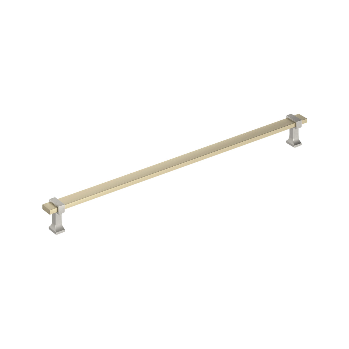 Amerock Overton Pull Golden Champagne/Satin Nickel 18 in. Center-to-Center