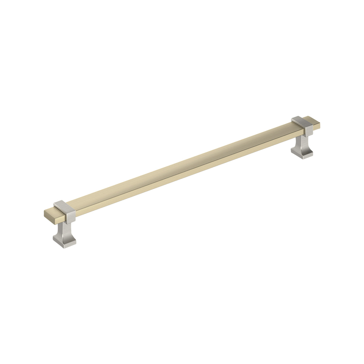 Amerock Overton Pull Golden Champagne/Satin Nickel 10-1/16 in. Center-to-Center