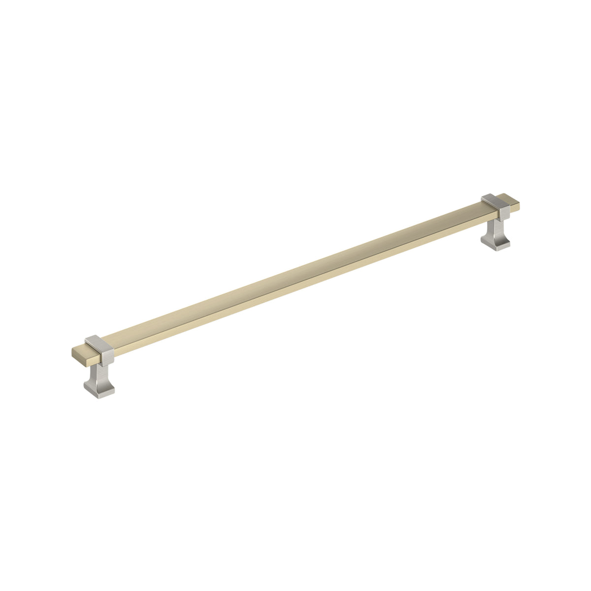 Amerock Overton Pull Golden Champagne/Satin Nickel 12-5/8 in. Center-to-Center