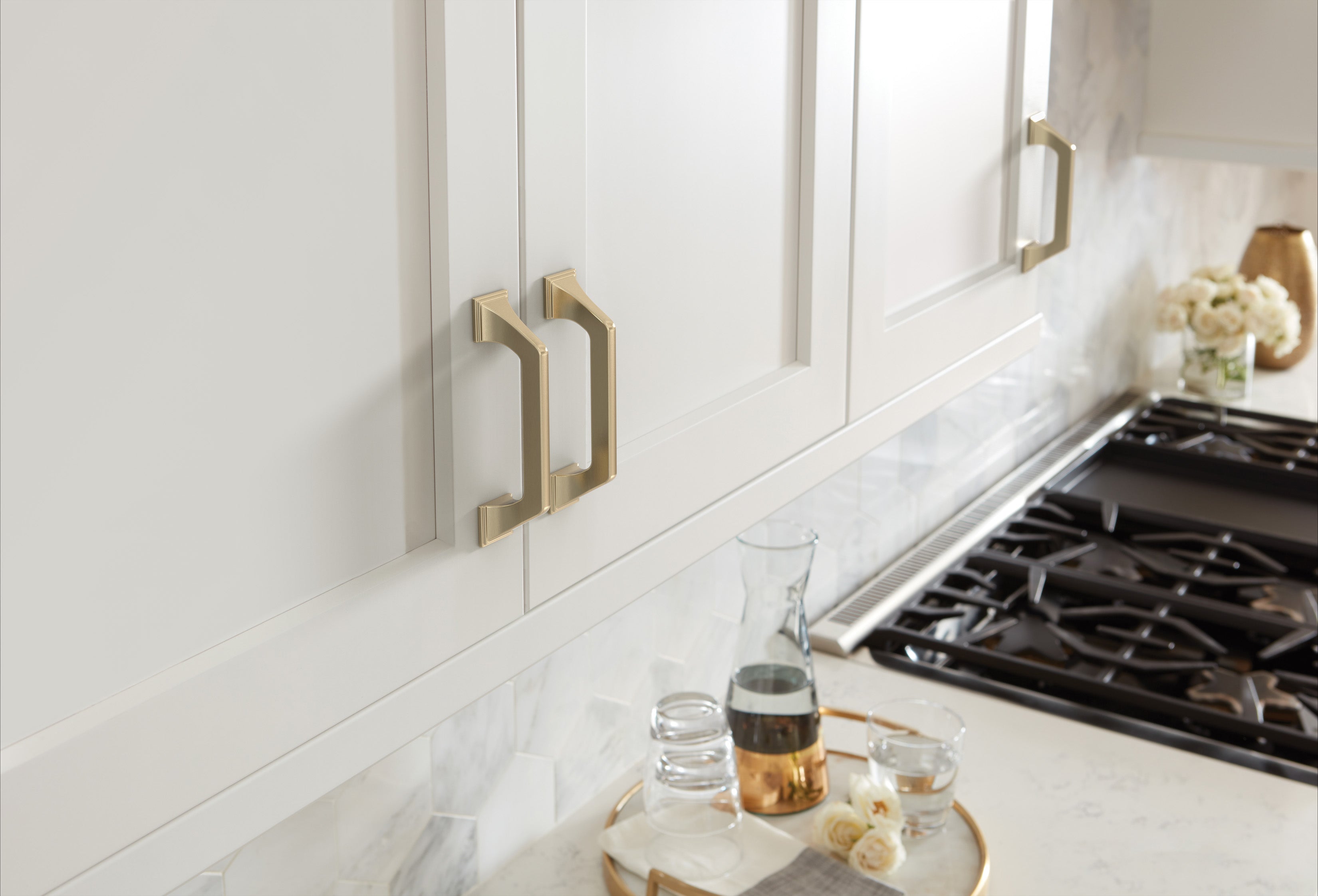 Amerock Exceed Pull  Golden Champagne 3-3/4" Center to Center
