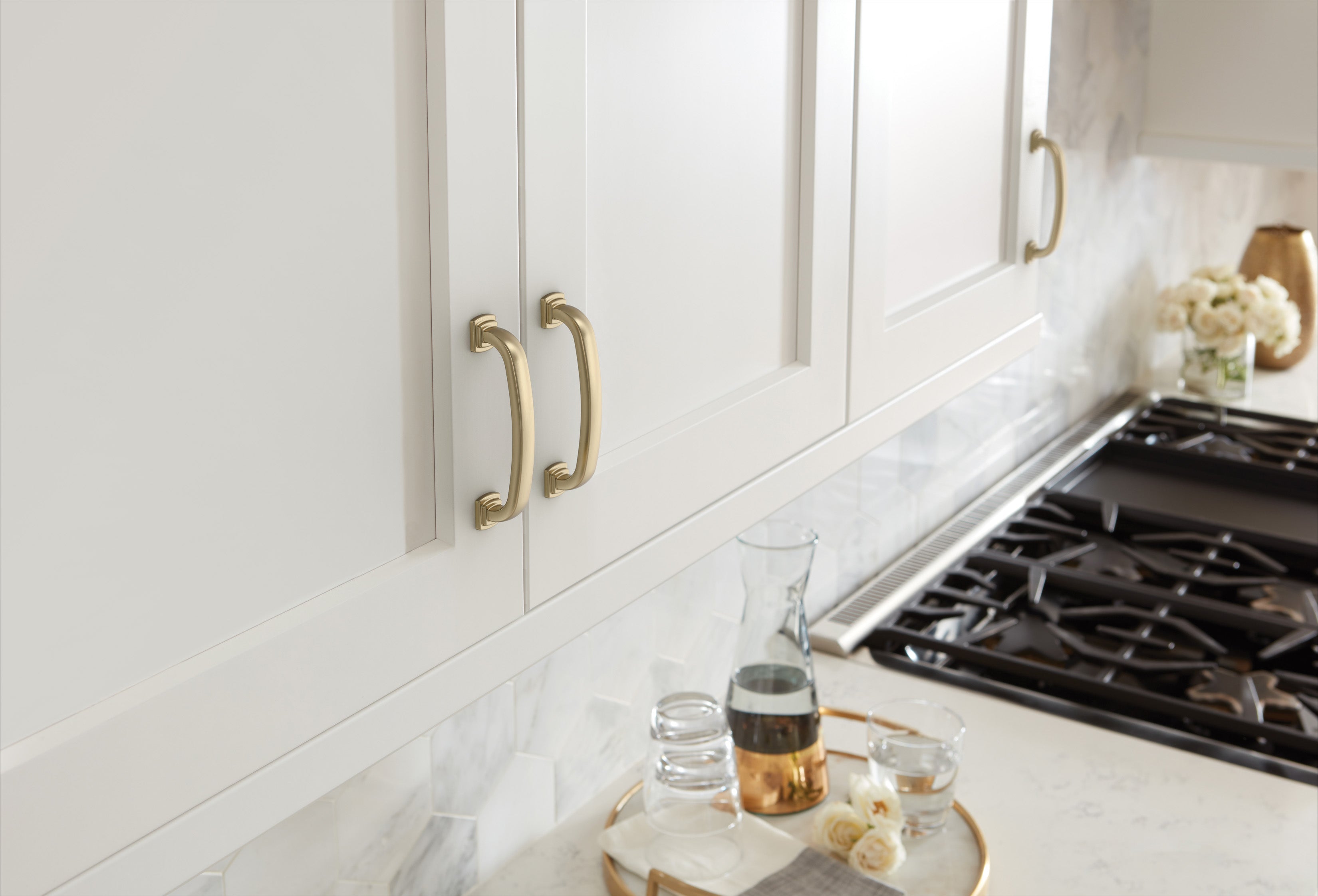 Amerock Surpass Pull Golden Champagne 3-3/4" Center to Center