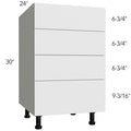 Base 4 Drawer 21 W X 34-1/2 H X 24 D - Catalina by Fabuwood