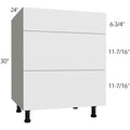 Base 3 Drawer 21 W X 34-1/2 H X 24 D - Catalina by Fabuwood