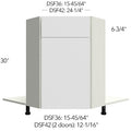 Corner Sink Front 36 W X 34-1/2 H X 24 D - Illume Tuscany by Fabuwood
