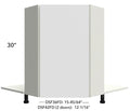 Corner Sink Base 36 W X 34-1/2 H X 24 D (full height door) - Illume Tuscany by Fabuwood