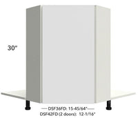Corner Sink Base 36 W X 34-1/2 H X 24 D (full height door) - Catalina by Fabuwood