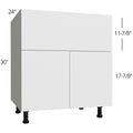 Farm Sink Base 30 W X 34-1/2 H X 24 D (cut on site) - Illume Tuscany by Fabuwood