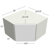 Wall Diagonal Corner 24 W X 15 H X 12 D - Catalina by Fabuwood