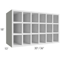 Wine Rack w/21 cubes 36 W X 18 H X 12 D - Catalina by Fabuwood