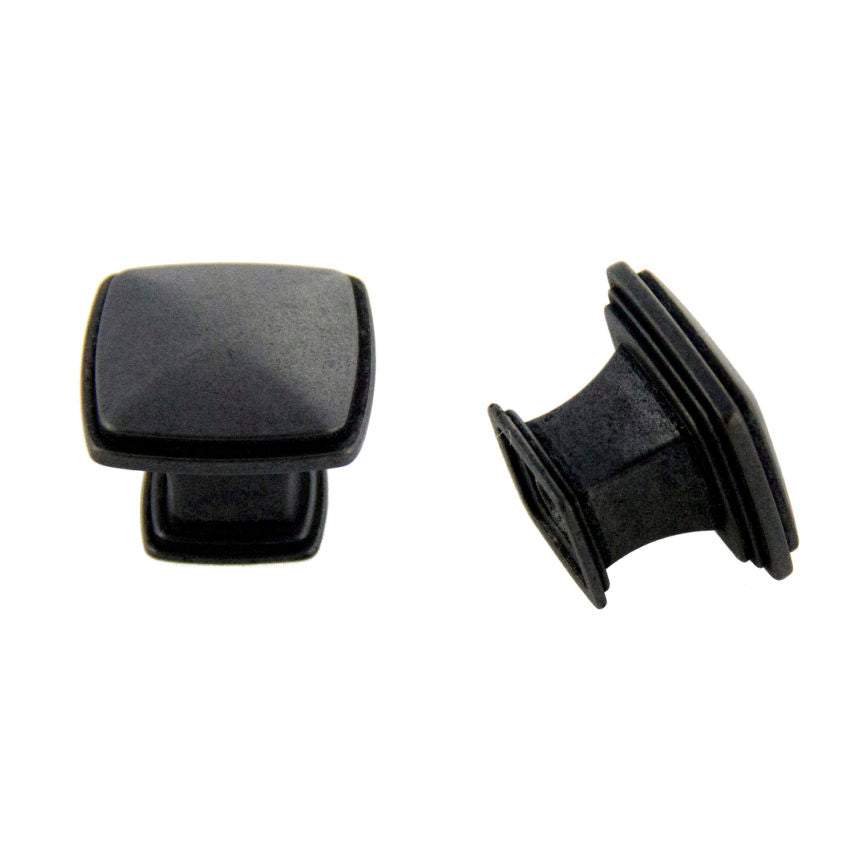 32mm Square Knob -- Weathered Black, Multiples of 250